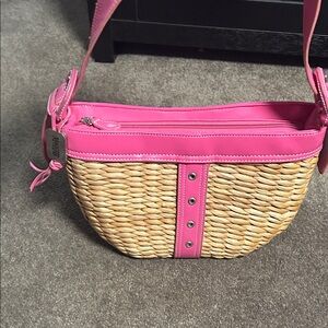 Stylish Maggib Pink and Tan Shoulder Bag